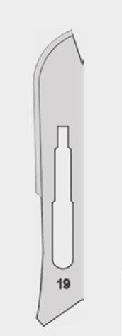 Лезо скальпеля фігура 19 стерильне, 100 шт./пак. Бренд: Zepf (Зепф).